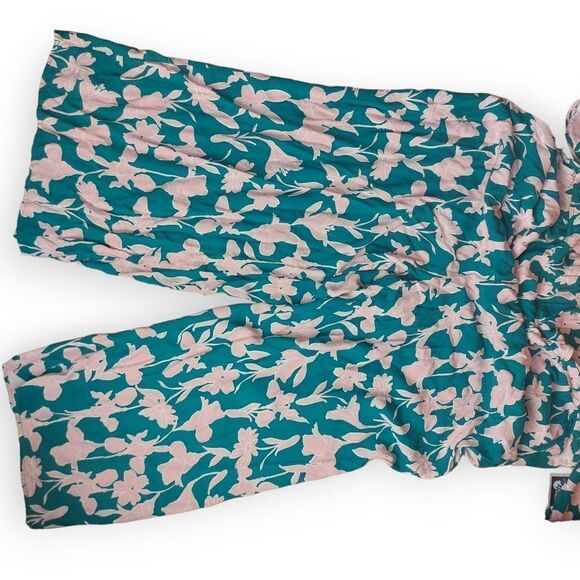 Eloquii Tropical Floral Wide Leg Jumpsuit 22 - Picture 7 of 16